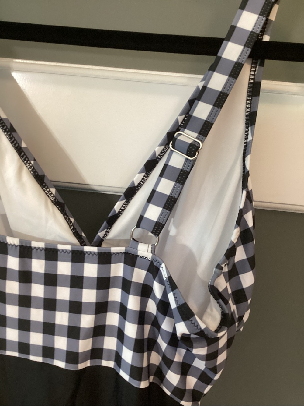 Smismivo Tummy Control Swimsuit One Piece - Gingham/Black - Large - NWT! - Picture 5 of 12